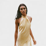 Garance - Sukienka Halter Satynowa