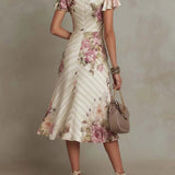 Aïda - Elegancka midi sukienka z satyny