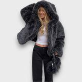 Lejana - Kurtka oversize com kapturem