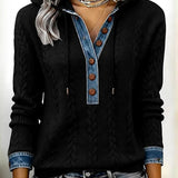 Sophie™ | Sweter z kapturem z denimu