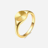 Rizawela - Pierścionek Sunburst em Złocie 18K
