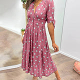 Monique - Elegancka Sukienka w Kropki