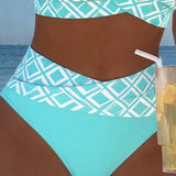 Sixtine - Bikini Dwu Częściowe Z Biustonoszem W Wycięciu I Wzorem Diamentowym