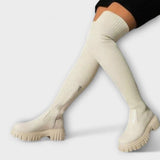 Lurewa - Kozaki Overknee com Chunky Sole