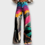 Aralina - Spodnie Palazzo Boho com wzorem