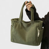 Tilda - Torebka tote em prążki z sznurkiem