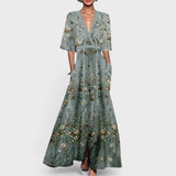 Oceana - Elegancka maxi sukienka em kwiaty