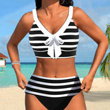 Victoire - Bikini w paski z wysokim stanem