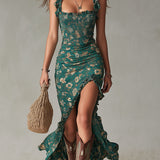 Zélie - Sukienka maxi boho retro