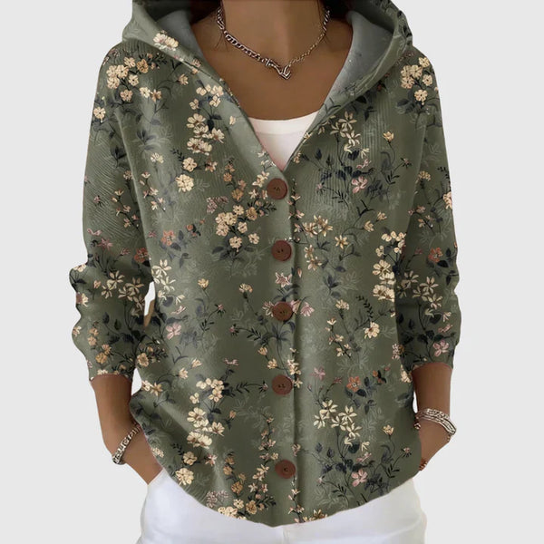 Sweter Kardigan w Wygodnym Splecie z Guzikami