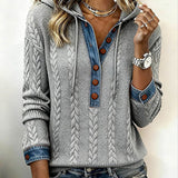 Sophie™ | Sweter z kapturem z denimu