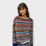 Manonin - Sweter em Prążki Casual i Wygodny