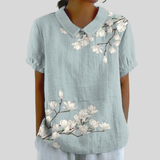 Elegancki Kwiatowy Top