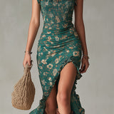 Zélie - Sukienka maxi boho retro