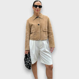 Naomi - Elegancka kurtka com zamszu o kroju