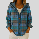 Eve | Sweter w kratę z denimu