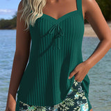 Séraphine - Tankini w paski z dołem kostiumu kąpielowego w dwóch częściach