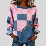 Alouette | Sweter z wzorem patchworkowym