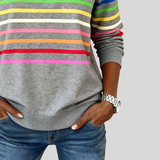Horelle | Kolorowy Sweter w Paski
