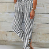 Raquelle - Spodnie w Paski Casual