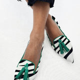 Riane - Mokasyny Zebra Zielone