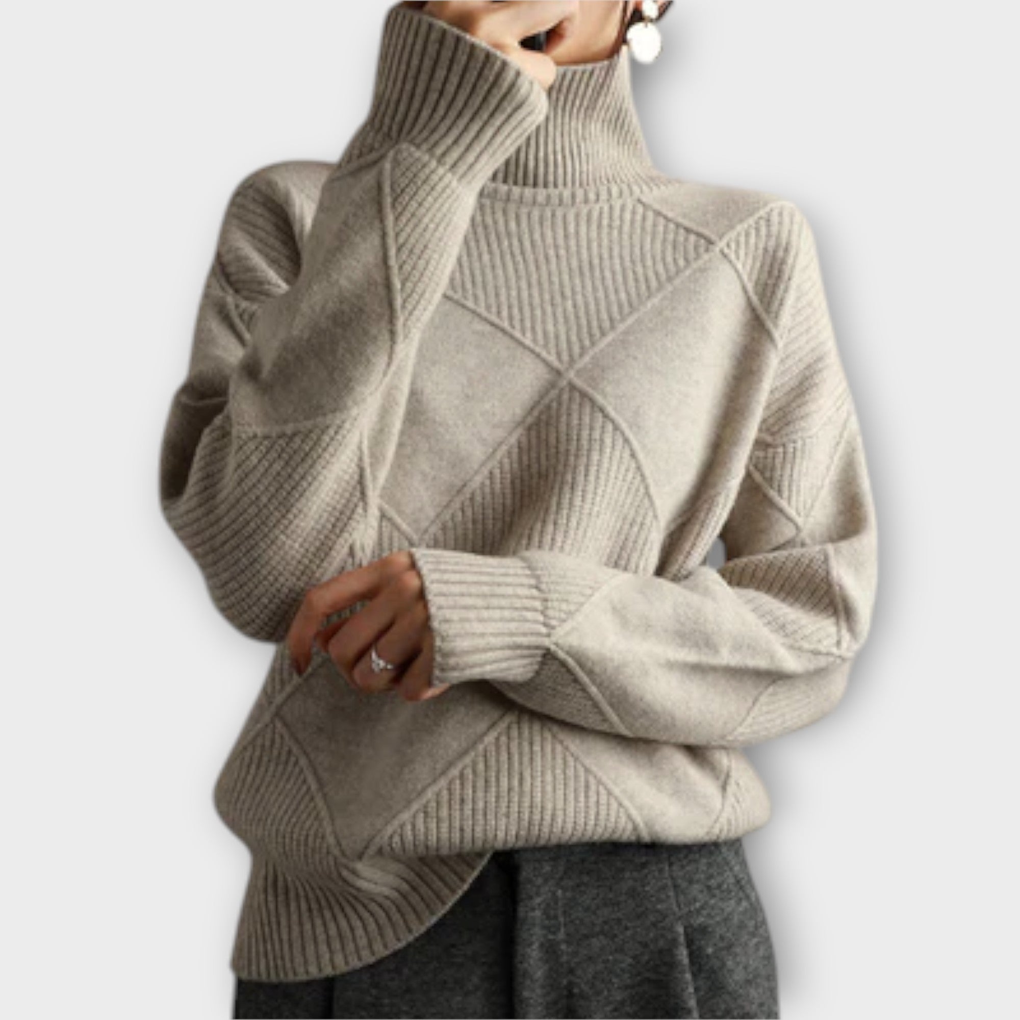 Melania - Wygodny Sweter z Golfem
