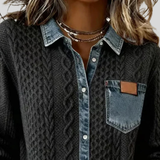 KOSZULA PATCHWORK DENIM KAMILA