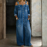 Celina - Kombinezon z Denimu Off Shoulder