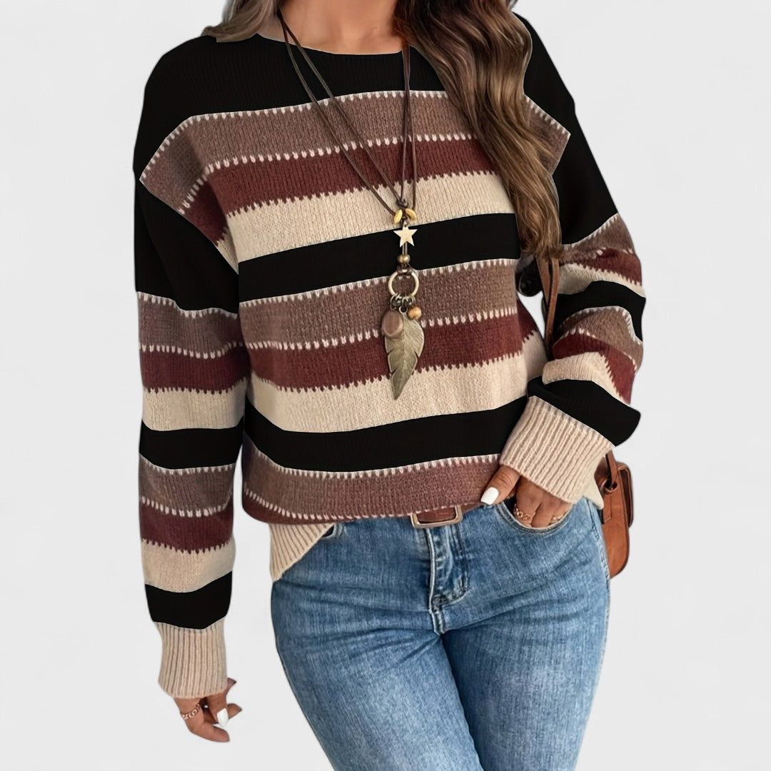 Marianna - Casualny Sweter Vintage dla Kobiet