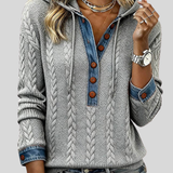 Sophie™ | Sweter z kapturem z denimu