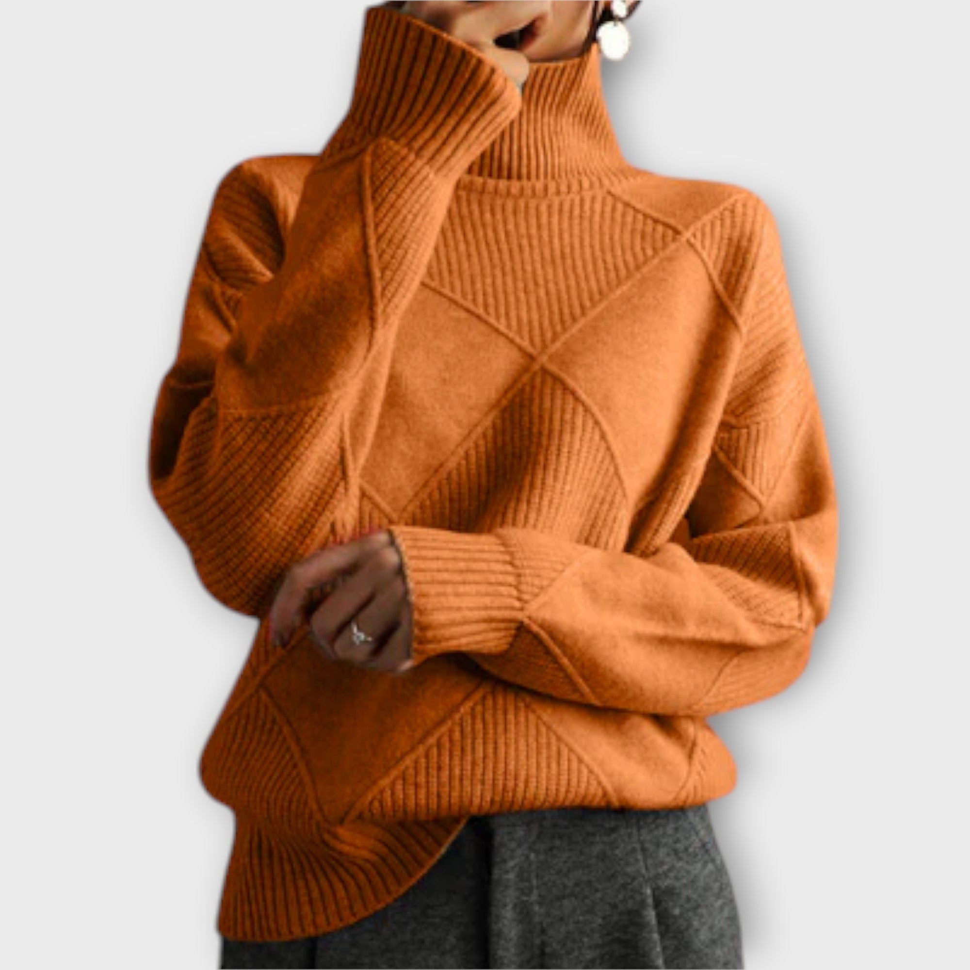Melania - Wygodny Sweter z Golfem