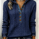 Sophie™ | Sweter z kapturem z denimu