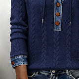Sophie™ | Sweter z kapturem z denimu