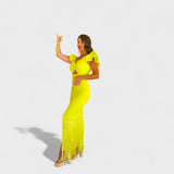 Łucja - Sukienka flamenco neonowa