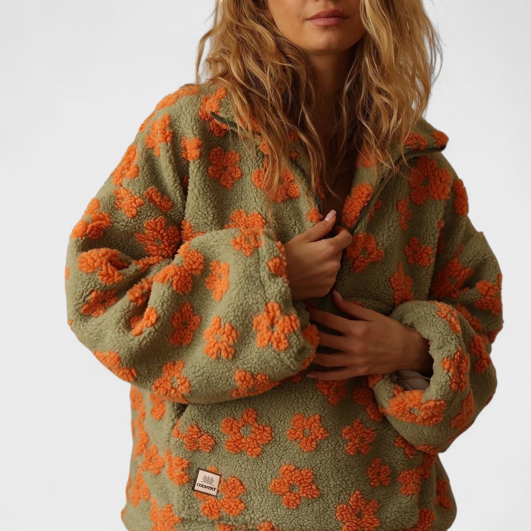 Stokrotka - Polarowy sweter Fioritura