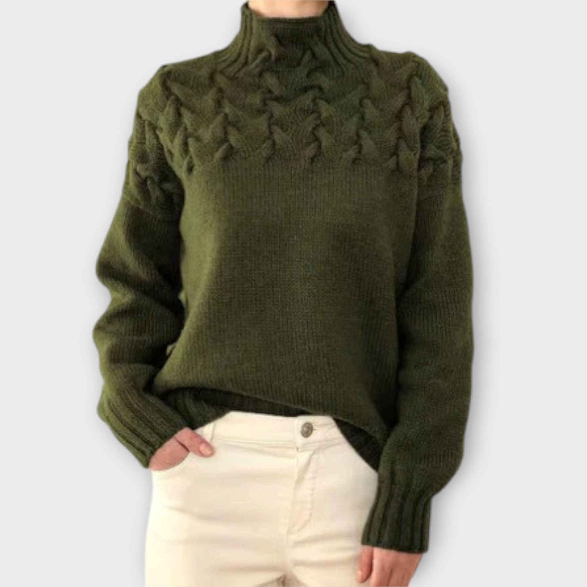 Ewa - Sweter Damski z Warkoczami