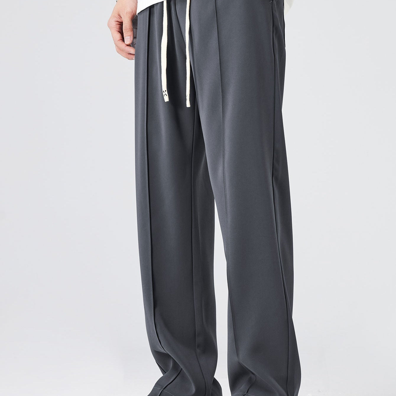 Abel | Geplooide pantalon met trekkoord