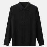 Albert | Grijze polo met lange mouwen