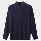 Albert | Grijze polo met lange mouwen