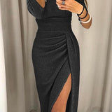 Nathalie - Elegancka sukienka z odkrytymi ramionami