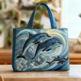 Torba ręcznie szyta - Delfin oceaniczny