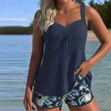 Séraphine - Tankini w paski z dołem kostiumu kąpielowego w dwóch częściach