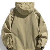 Bart | Nylon windjack met capuchon en halve rits