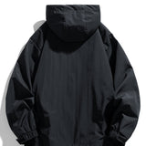 Bart | Nylon windjack met capuchon en halve rits