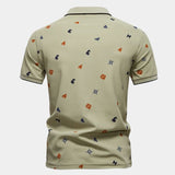 Boaz | Witte polo met print