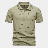 Boaz | Witte polo met print