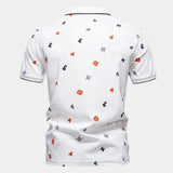 Boaz | Witte polo met print