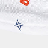 Boaz | Witte polo met print