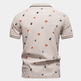 Boaz | Witte polo met print
