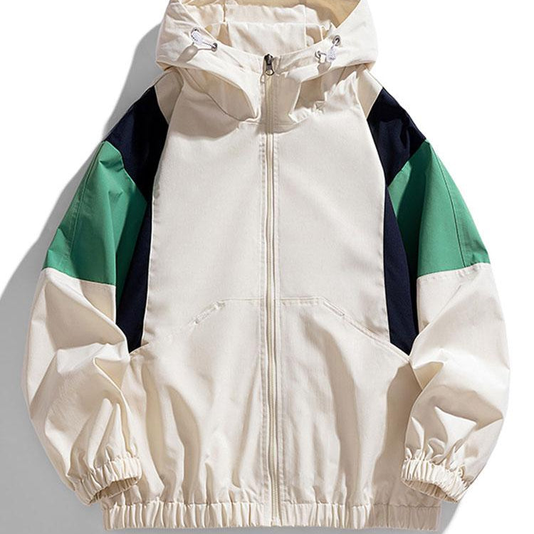 Bob | Windjack met colour-block design en capuchon